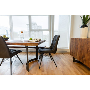 Moe's Bent Small Dining Table in Natural Acacia Wood
