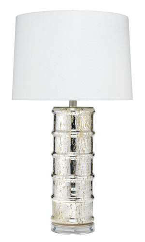 Irene Glass Table Lamp, Silver