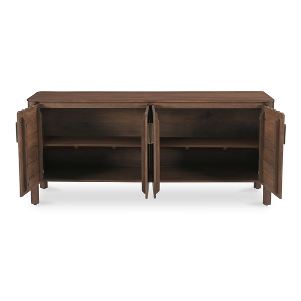Moe's Wiley 4 Door Sideboard in Vintage Brown
