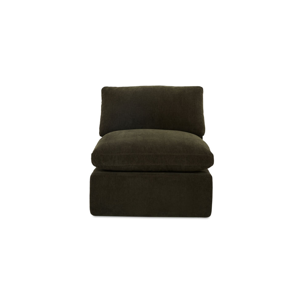 Moe's Cates Slipper Chair in Dark Green Foam