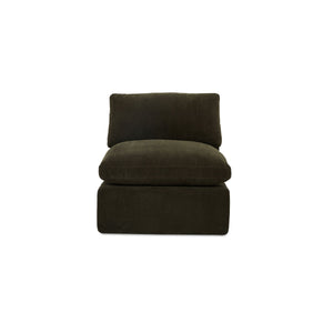 Moe's Cates Slipper Chair in Dark Green Foam
