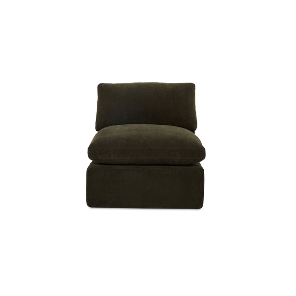 Moe's Cates Slipper Chair in Dark Green Foam