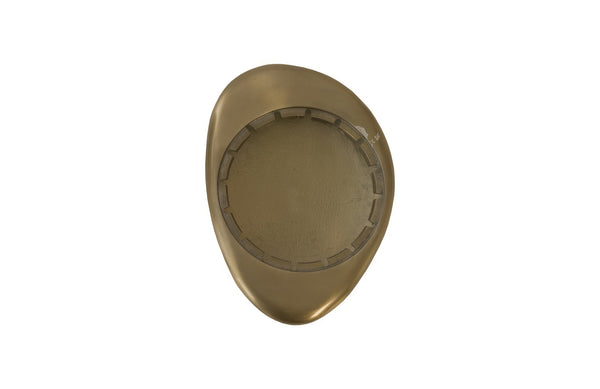 River Stone  Wall Tile, Brass Finish, Small