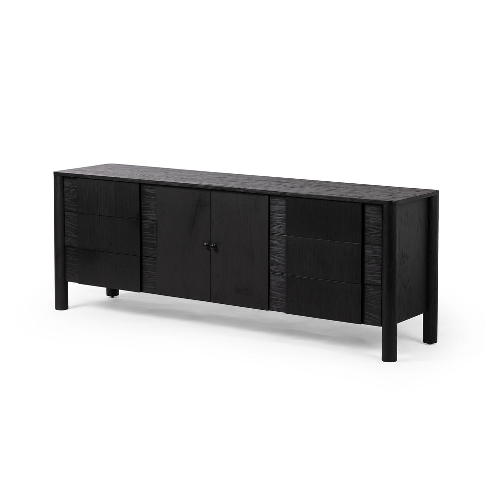 Pollard Media Console In Brushed Ebony Oak