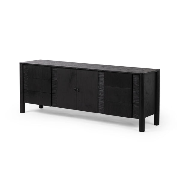 Pollard Media Console In Brushed Ebony Oak