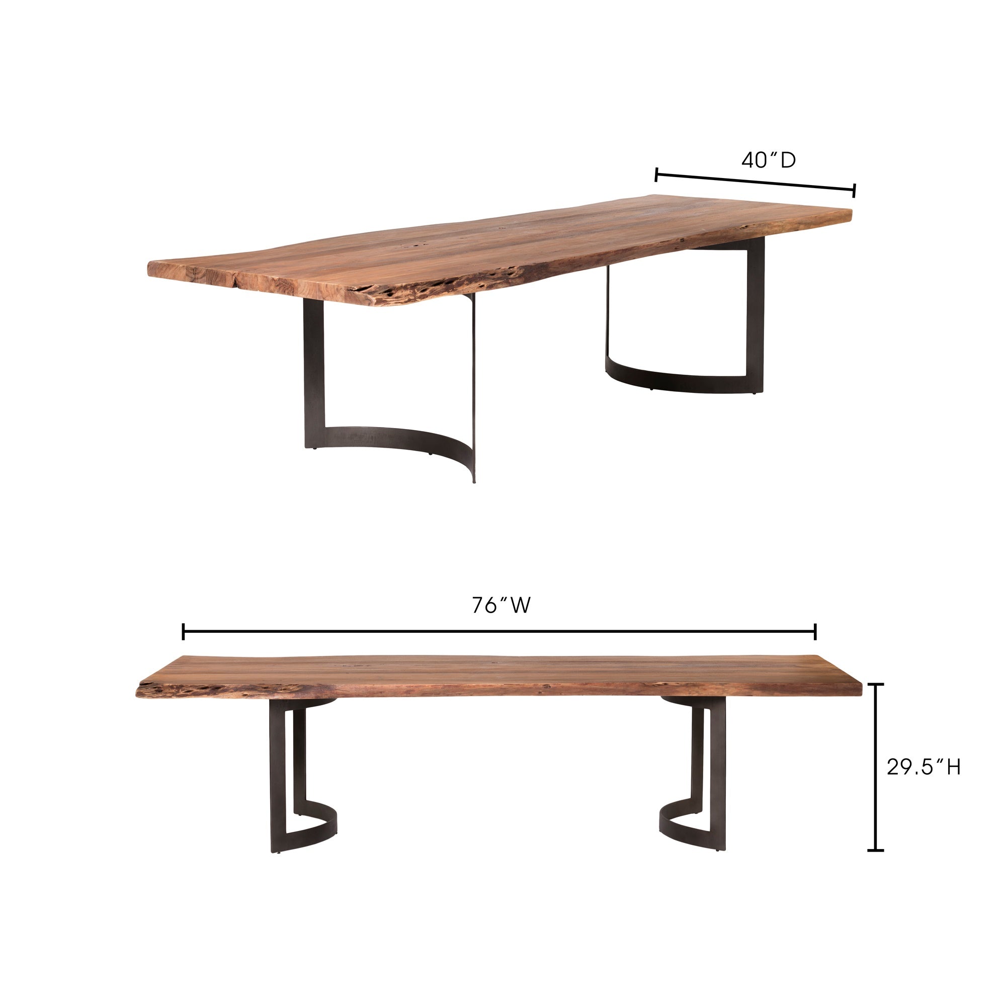 Moe's Home Bent Dining Table - Thumbnail 5