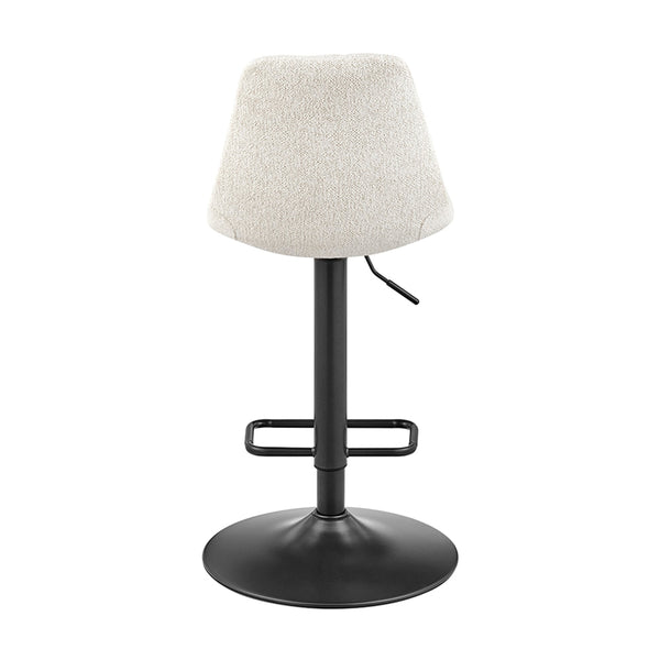 Robert KD Fabric Gaslift Swivel Bar Stool, Posh Ivory