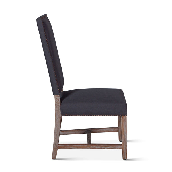 Darcy Dining Chair Dark Grey Linen Driftwood Finish