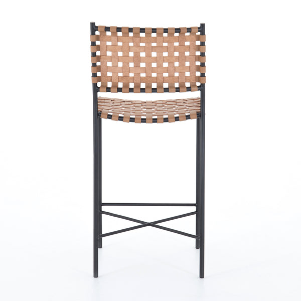 Garza Stool In Natural Leather In Counter