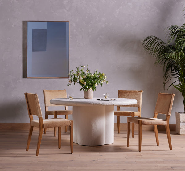 Villa Dining Chair In Light Hair On Hide
