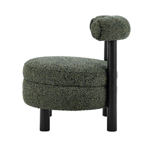 Esther Boucle Accent Chair, Speckled Green 