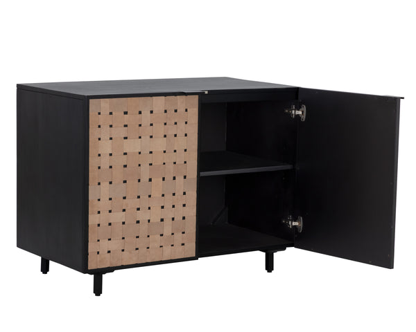 OMARI SIDEBOARD - SMALL - SUEDE LIGHT TAN LEATHER