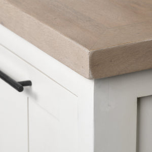 Fairview IV 61L x 17W White And Brown Wood With Storage Hall Tree