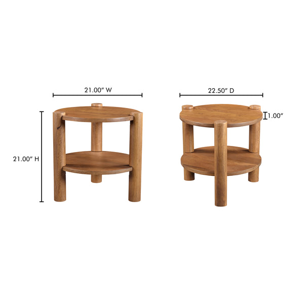 Olsen Accent Table Vintage Brown Mango Wood