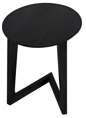 Cantilever Sungkai/Mindi Table in Charcoal Black Finish