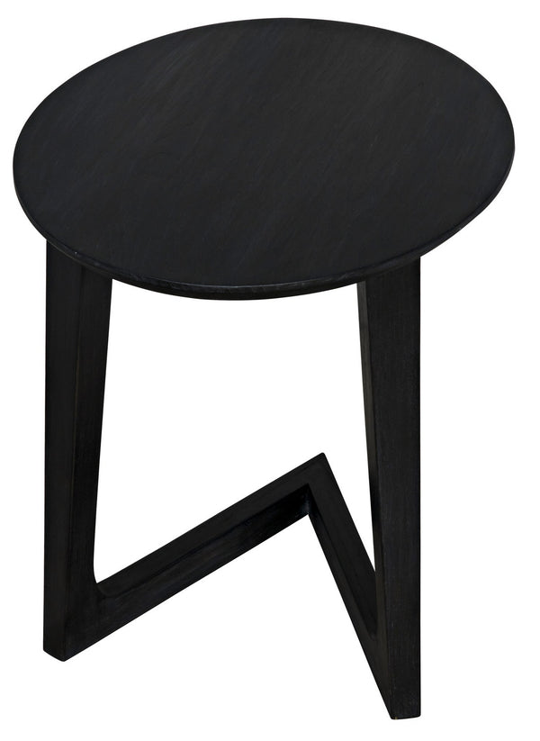 Cantilever Sungkai/Mindi Table in Charcoal Black Finish