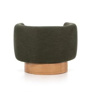 Calista Swivel Chair In Atlantis Moss