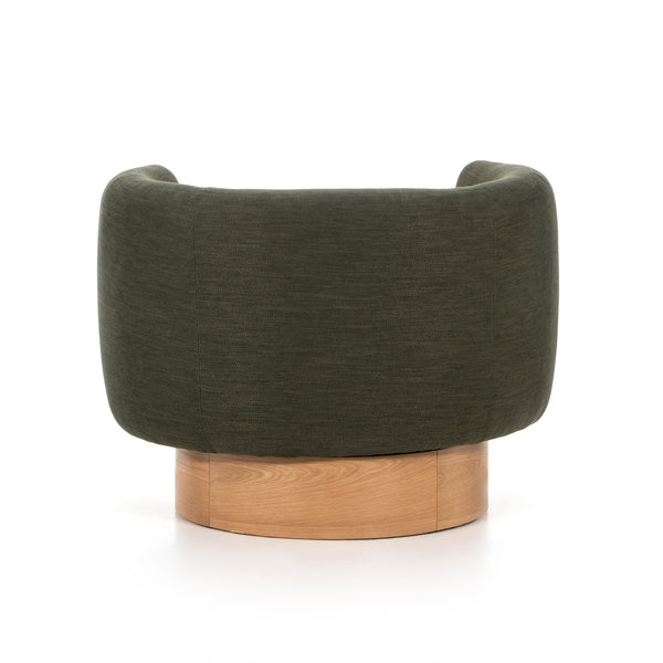 Calista Swivel Chair In Atlantis Moss