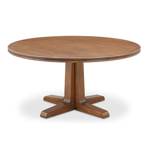 Charles Dining Table with Pine Veneer in Brown