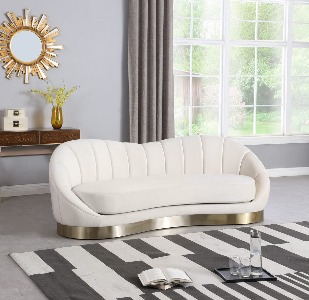 Jesse Sofa In Cream Velvet
