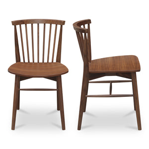 Moe's Marley Dining Chair Walnut Set of 2
