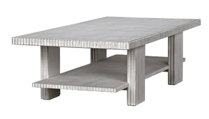 Humphrey Mahogany Coffee Table in White Wash Finish