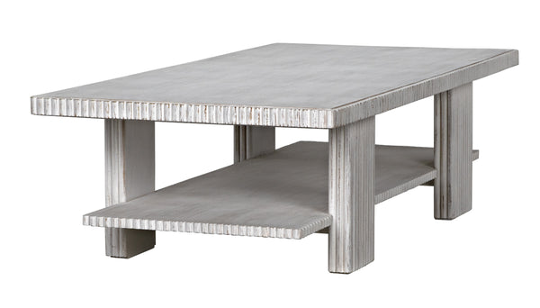 Humphrey Mahogany Coffee Table in White Wash Finish