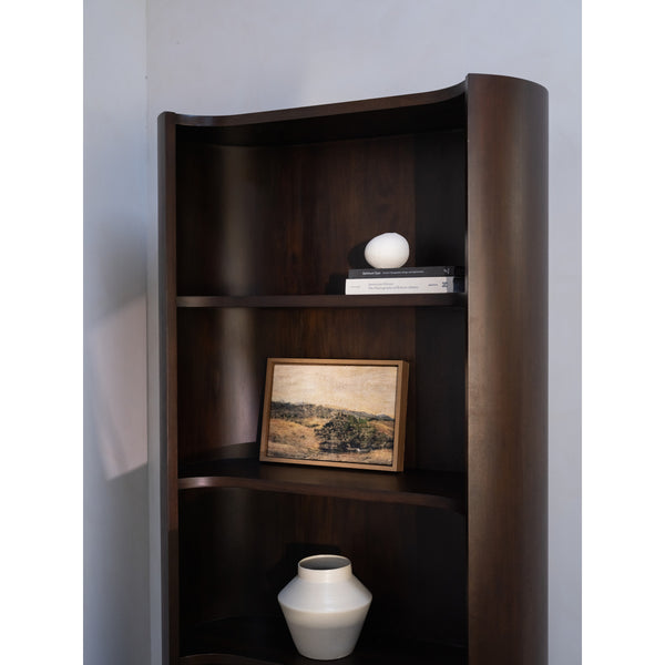 Moe's Nera Bookcase Brown with Mahogany Finish