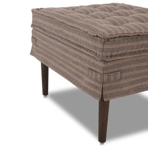Cole Small Ottoman In Rodin Bark And Terra Brown Ash