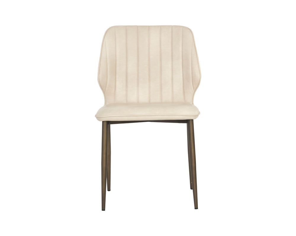 CLINTON DINING CHAIR - BRONZE - BRAVO CREAM