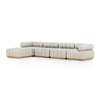 Roma Outdoor 4pc Sectional W/Ottoman In Ash