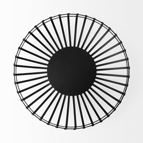 Emilio Set of 2 Black Metal Slated Bowls