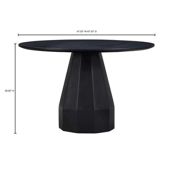 Moe's Templo Outdoor Dining Table Black