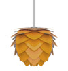Aluvia Medium Plug-In Pendant in Saffron with Black Cord