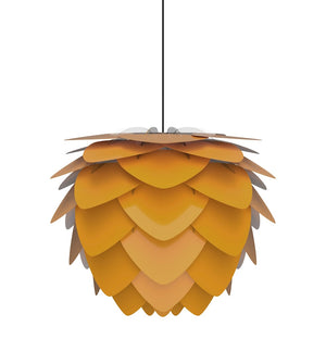 Aluvia Medium Plug-In Pendant in Saffron with Black Cord