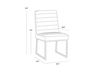 SPYROS DINING CHAIR - TOBACCO TAN