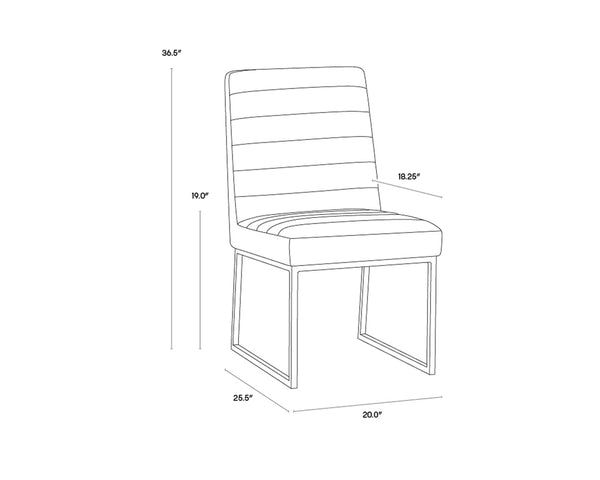 SPYROS DINING CHAIR - TOBACCO TAN