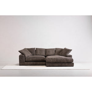 Moe's Plunge Sectional in Charcoal with Flip Chaise