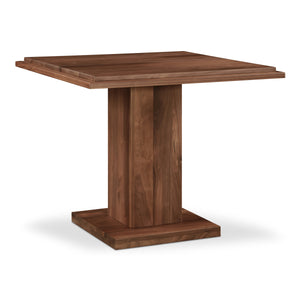 May Cafe Table with Double Square Top in Walnut