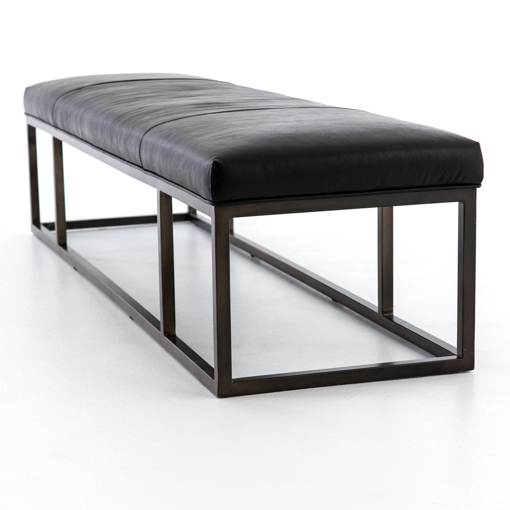 Beaumont Leather Bench-Rider Black