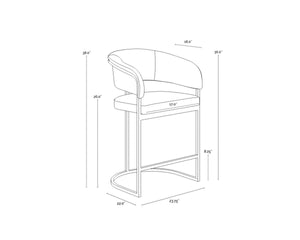 MARRIS COUNTER STOOL - GOLD - DANNY TEAL