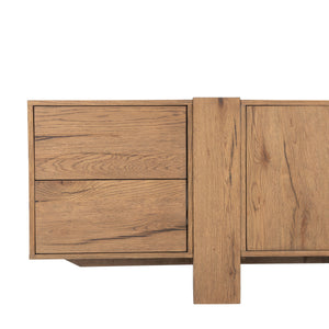 Fisher Media Console in Rustic Amber Oak