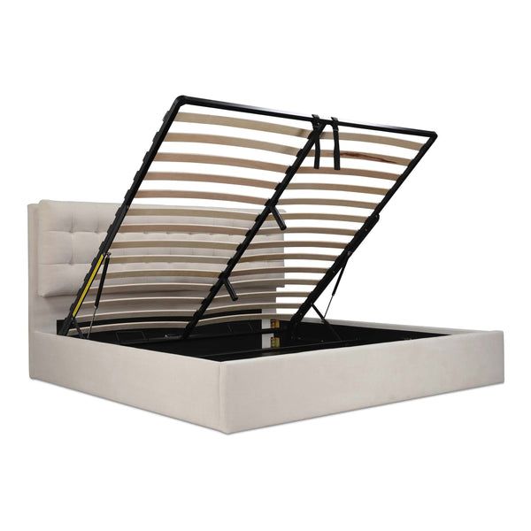 Moe's Sebastion King Storage Bed in Beige