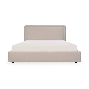 Simon Queen Storage Bed in Flecked Beige