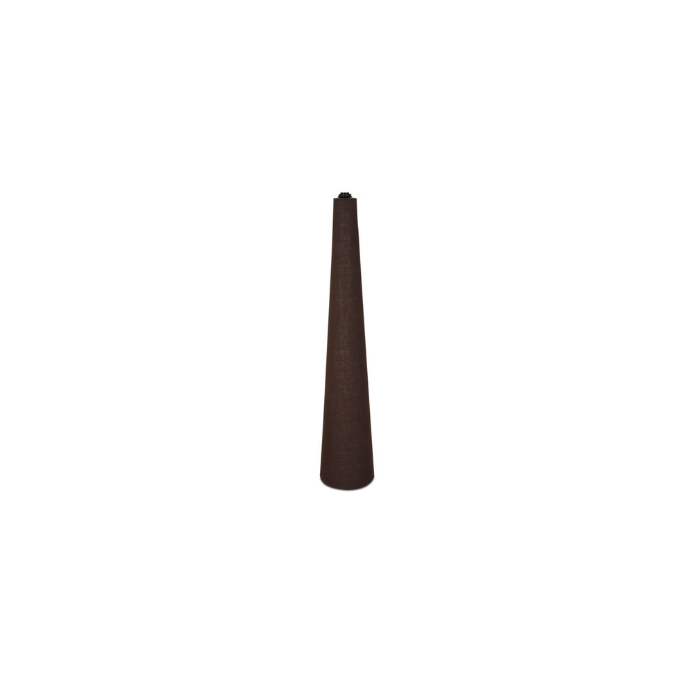 Gigi Dark Brown Floor Lamp with Cotton Shade