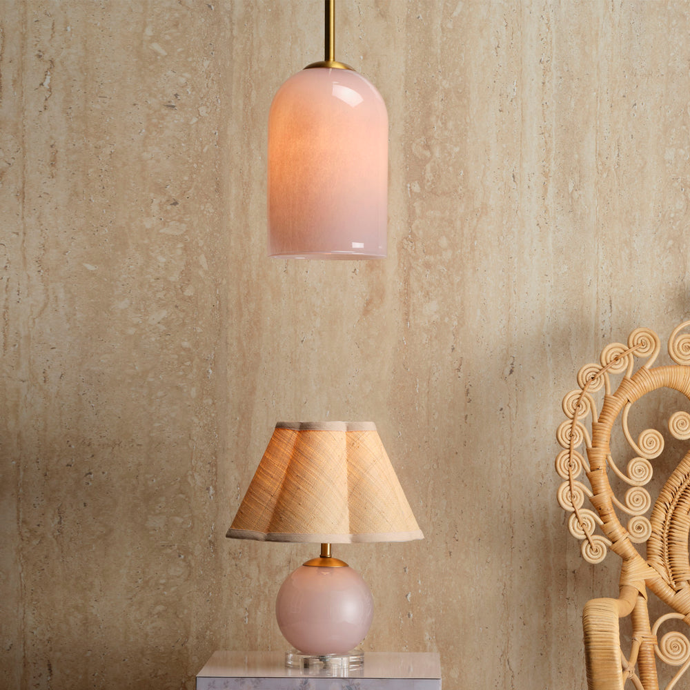 Holt 1-Light Glass Pendant, Pink