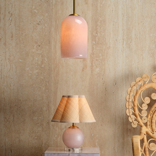 Holt 1-Light Glass Pendant, Pink