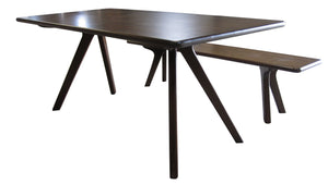 charles bench in natural beechwood and walnut fini