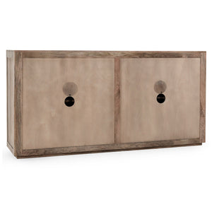 Jensen Solid Wood 4Dr Cabinet with Cane Detail