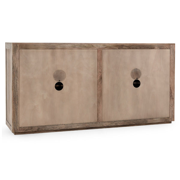 Jensen Solid Wood 4Dr Cabinet with Cane Detail
